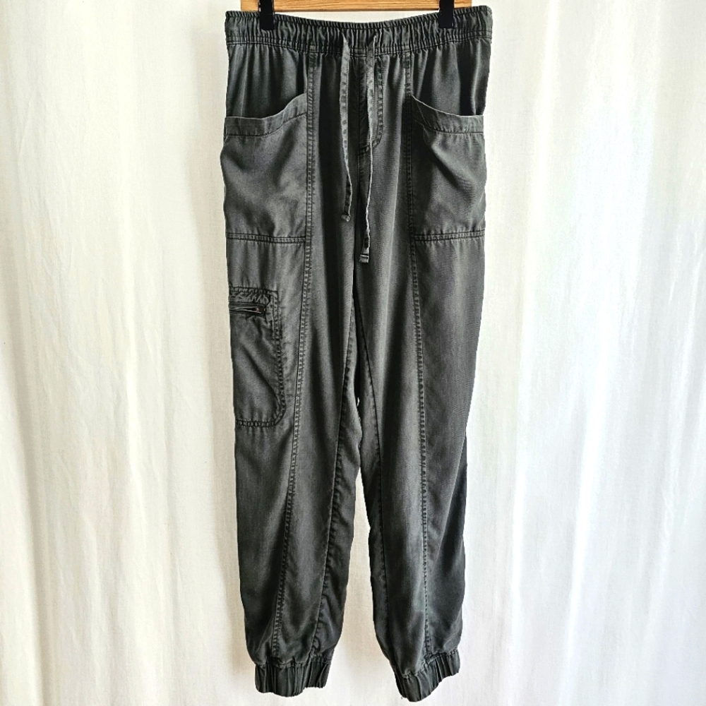 Nicole Miller Olive Green Jogger Pants
